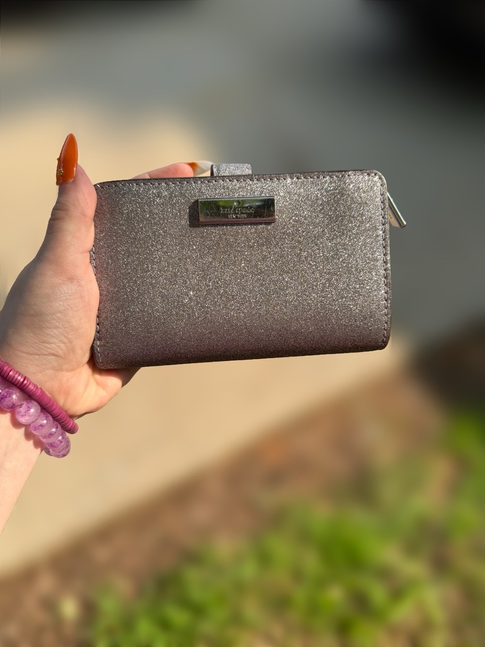 Kate Spade Kenzie Boxed Glitter Medium Wallet